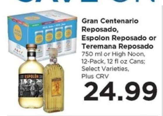 Gran Centenario Reposado, Espolon Reposado or Teremana Reposado