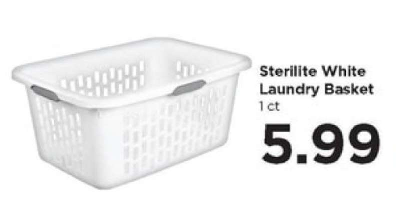 Sterilite White Laundry Basket