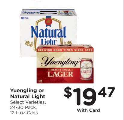 Yuengling or Natural Light