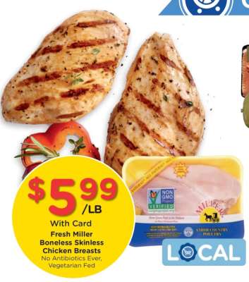 Fresh Miller Boneless, Skinless Chicken Breasts