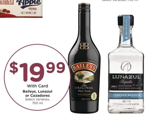Baileys, Lunazul or Cazadores