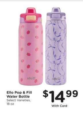 Ello Pop & Fill Water Bottle