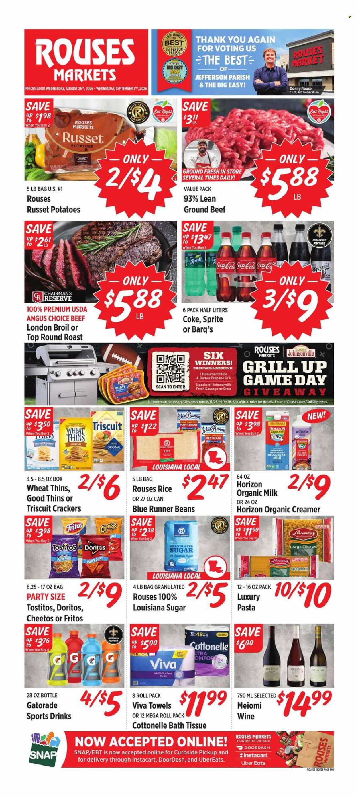 Rouses Markets ad - 08/26/2026 - 09/02/2026. Page 1