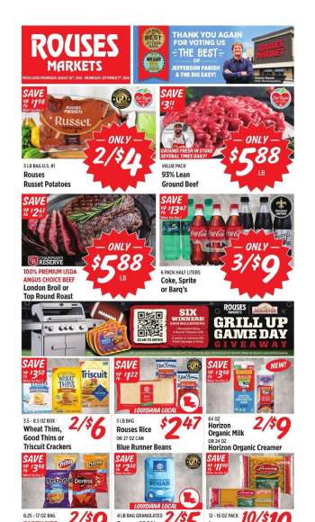 Rouses Markets Flyer - 08/26/2026 - 09/02/2026.