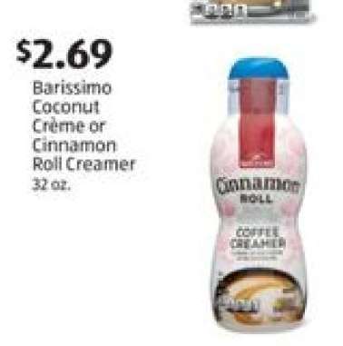 Barissimo Coconut Crème or Cinnamon Roll Creamer