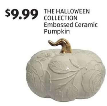 THE HALLOWEEN COLLECTION Embossed Ceramic Pumpkin