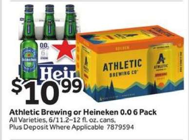 Athletic Brewing or Heineken 0.0 6 Pack