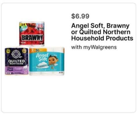 Angel Soft, Brawny or Quilted Northern Household Products