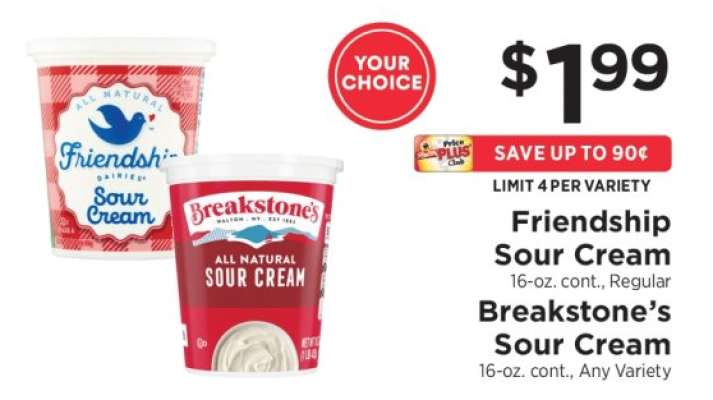 Friendship Sour Cream / Breakstone’s Sour Cream