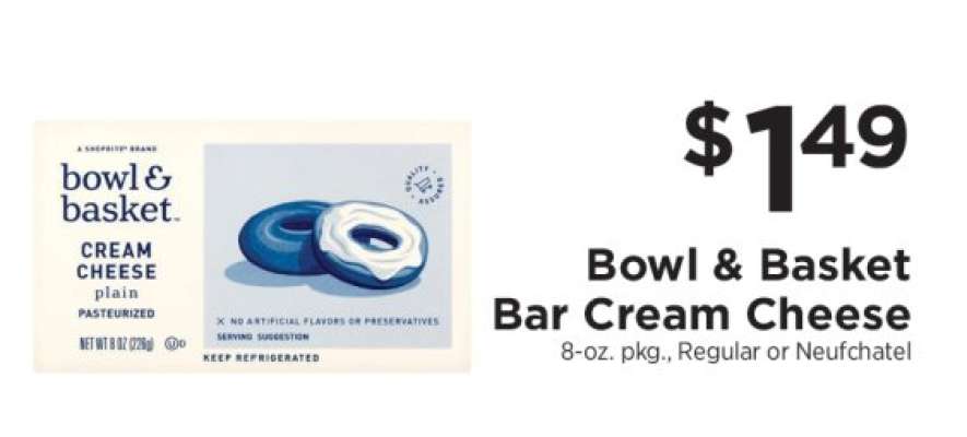 Bowl & Basket Bar Cream Cheese