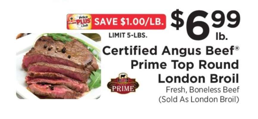 Certified Angus Beef Prime Top Round London Broil