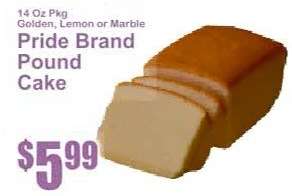 Pride Brand Pound Cake