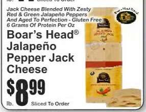 Boar’s Head® Jalapeño Pepper Jack Cheese