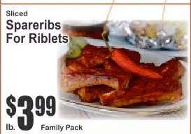 Sliced Spareribs For Riblets