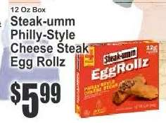 Steak-umm Philly-Style Cheese Steak Egg Rollz