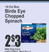 Birds Eye Chopped Spinach