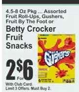 Betty Crocker Fruit Snacks
