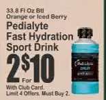 Pedialyte Fast Hydration Sport Drink