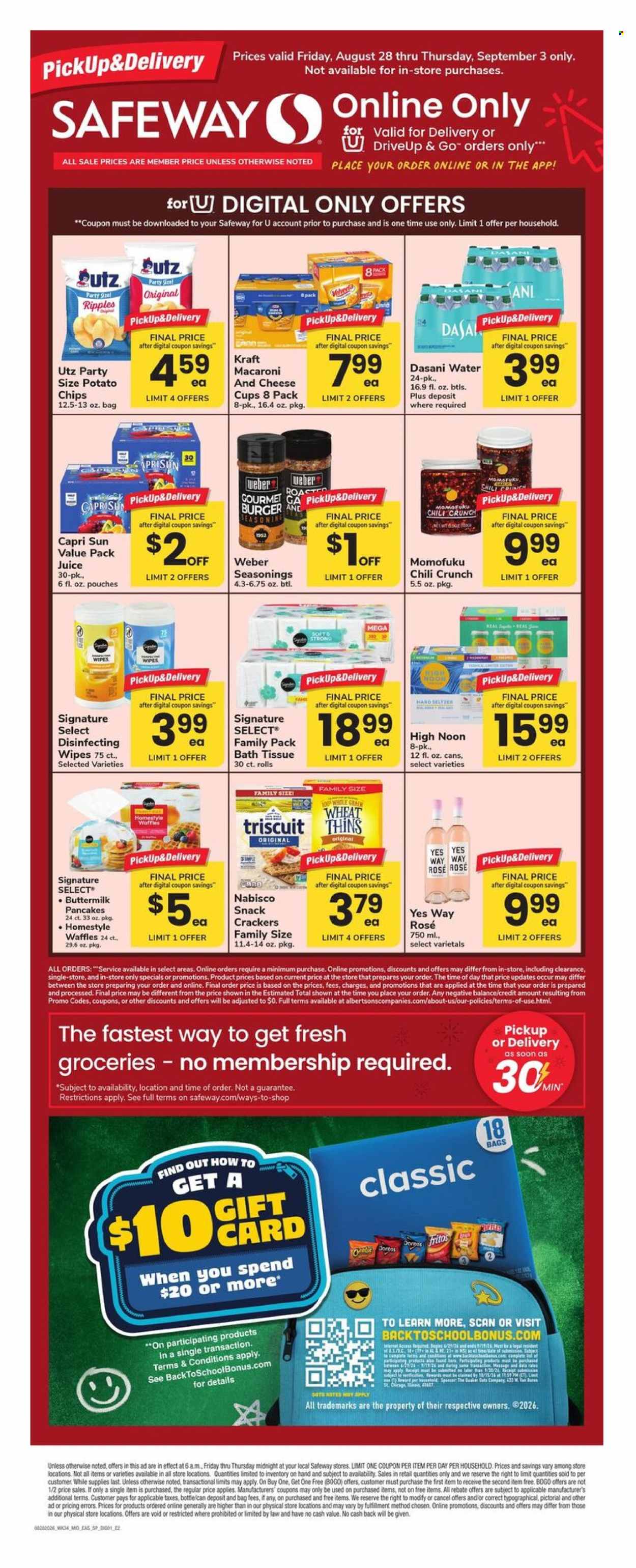 Safeway ad - 08/28/2026 - 09/03/2026. Page 1