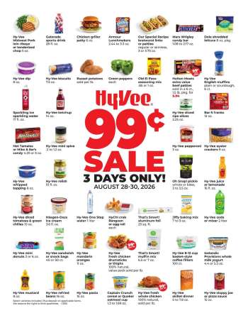 Hy-Vee Flyer - 08/28/2026 - 08/30/2026.