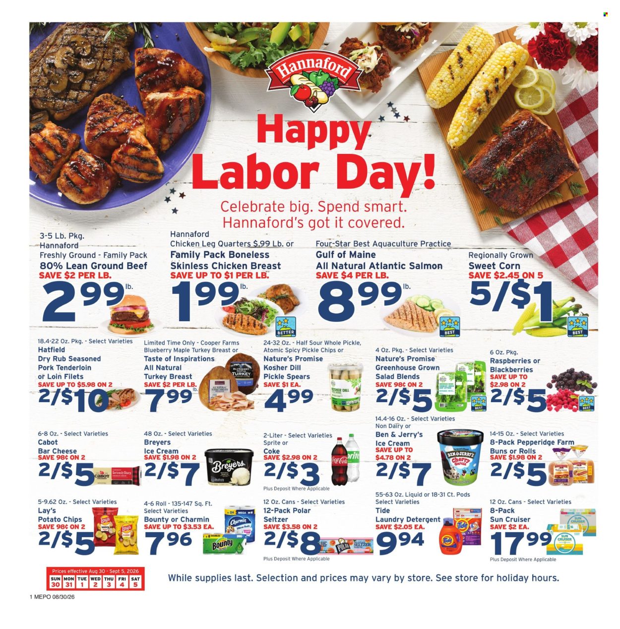 Hannaford ad - 08/30/2026 - 09/05/2026. Page 1