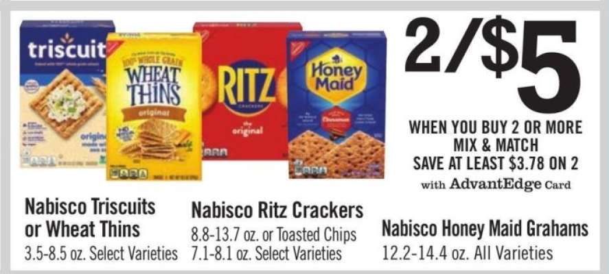 Nabisco Triscuits or Wheat Thins