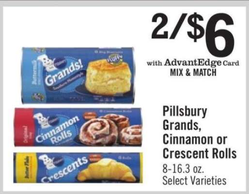 Pillsbury Grands, Cinnamon or Crescent Rolls