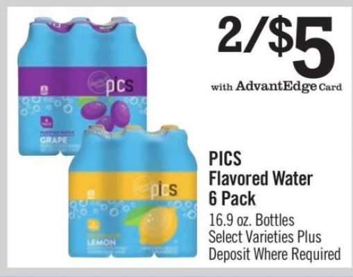 PICS Flavored Water 6 Pack