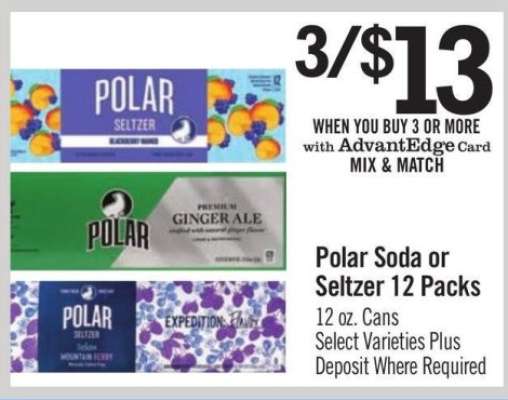 Polar Soda or Seltzer 12 Packs