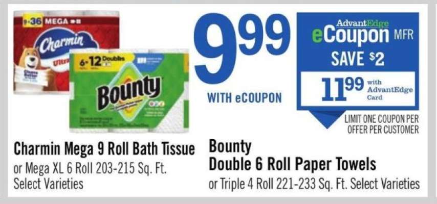 Bounty Double 6 Roll Paper Towels