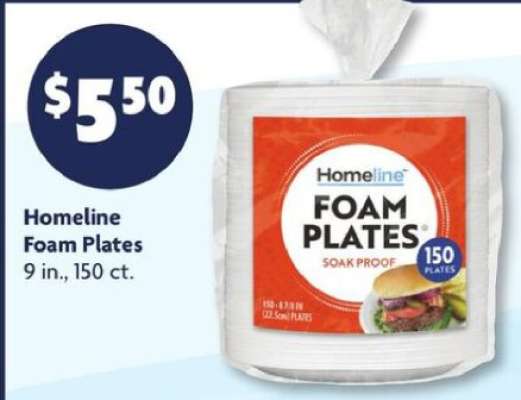 Homeline Foam Plates