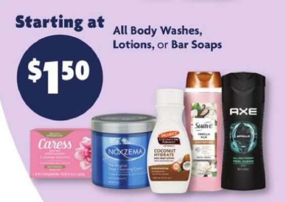 Body Washes, Lotions, or Bar Soaps