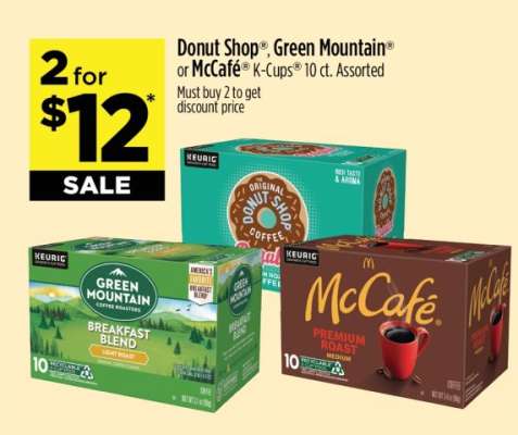 Donut Shop®, Green Mountain® or McCafé® K-Cups®