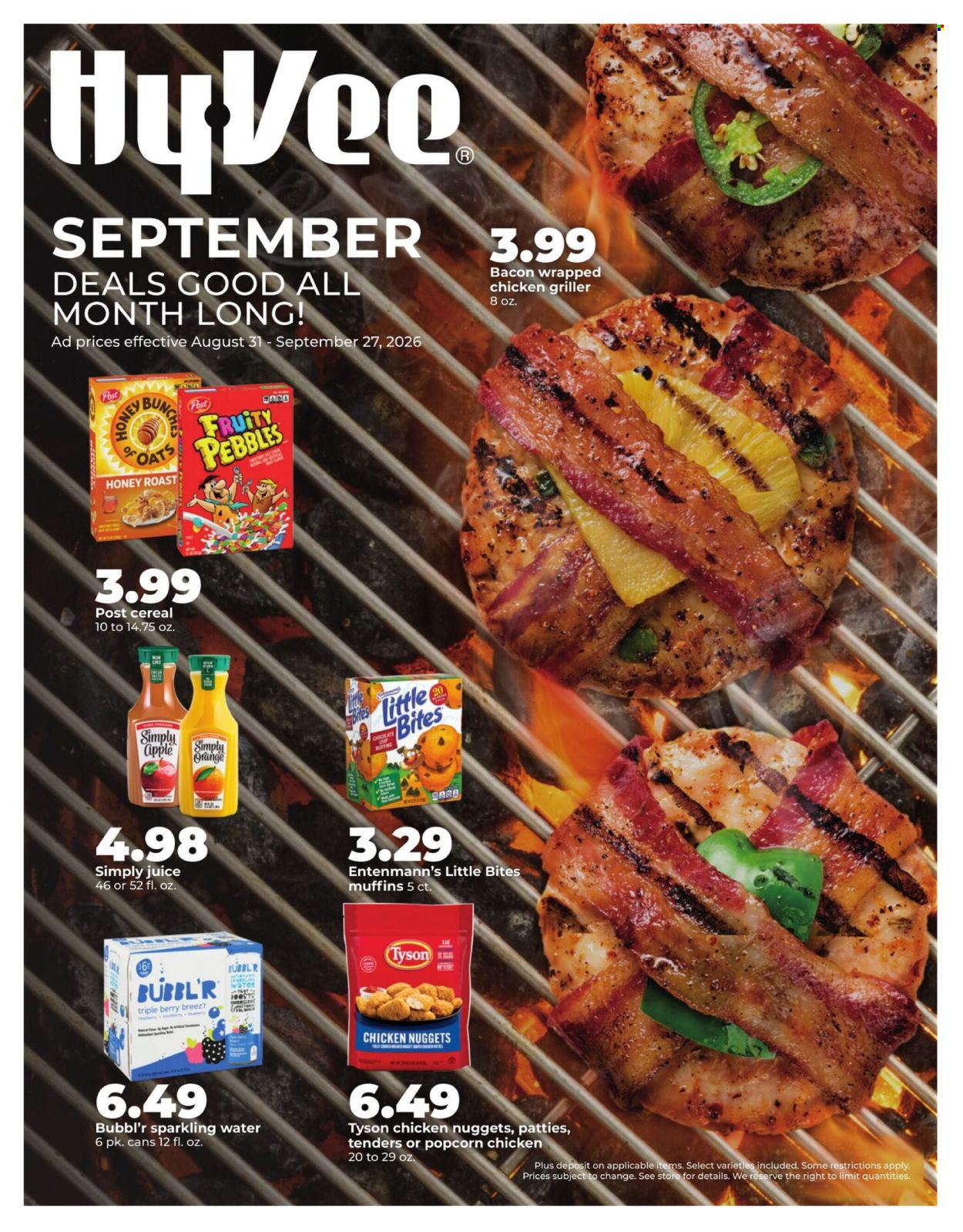 Hy-Vee ad - 08/31/2026 - 09/27/2026. Page 1