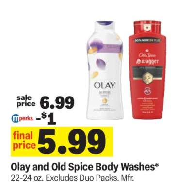 Olay and Old Spice Body Washes