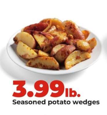 Seasoned potato wedges