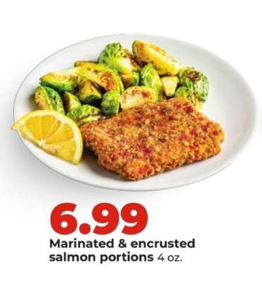 Marinated & encrusted salmon portions