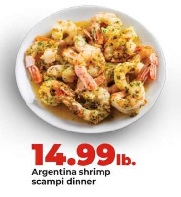 Argentina shrimp scampi dinner