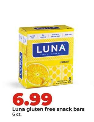 Luna gluten free snack bars
