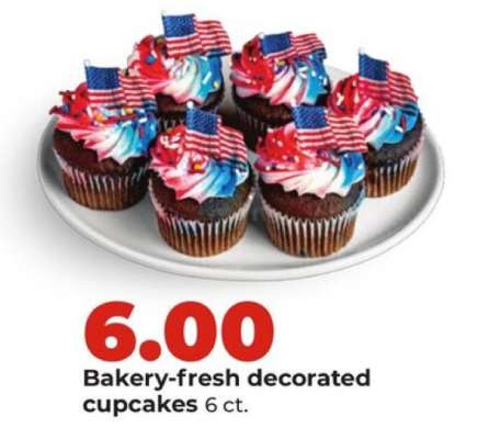 Bakery fresh decorated cupcakes