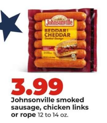 Johnsonville smoked sausage, chicken links or rope