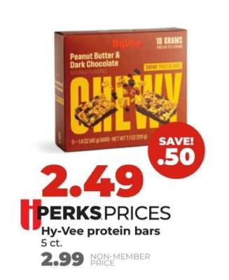Hy-Vee protein bars