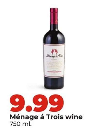 Ménage á Trois wine