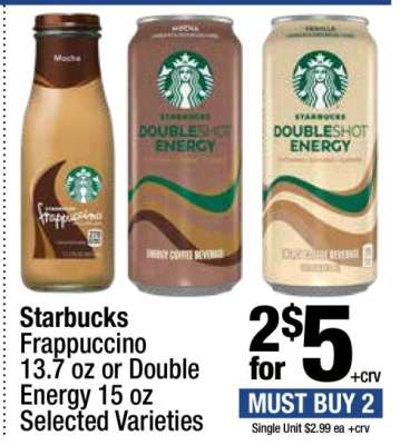 Starbucks Frappuccino or Double Energy