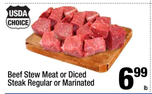 Beef Stew Meat or Diced Steak