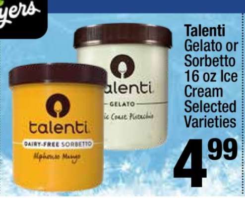 Talenti Gelato or Sorbetto