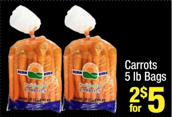Carrots 5 lb Bags