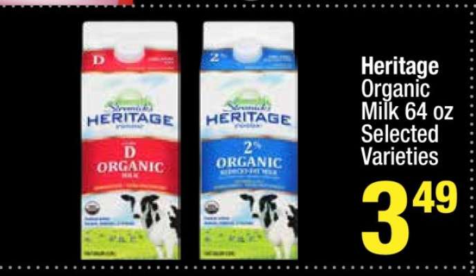Heritage Organic Milk 64 oz