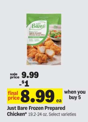 Just Bare Frozen Prepared Chicken*