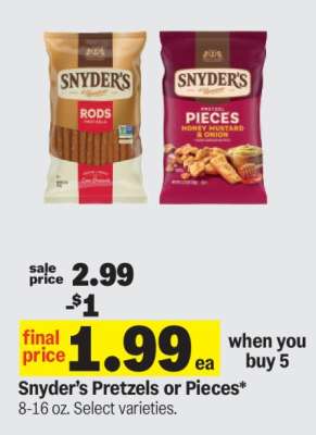 Snyder's Pretzels or Pieces*